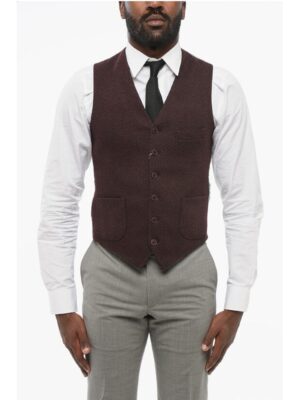 Nino Danieli Wool 7 Buttons Vest With Oatch Pockets