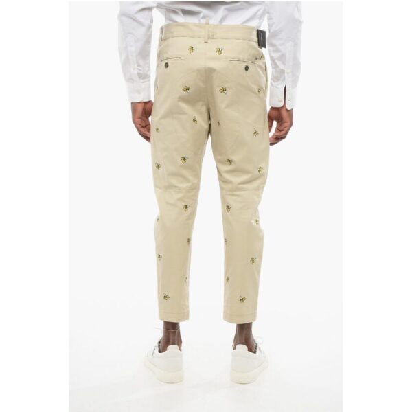 Dsquared² Cotton BANANA Chinos Pants with All-Over Embroideries - Image 2