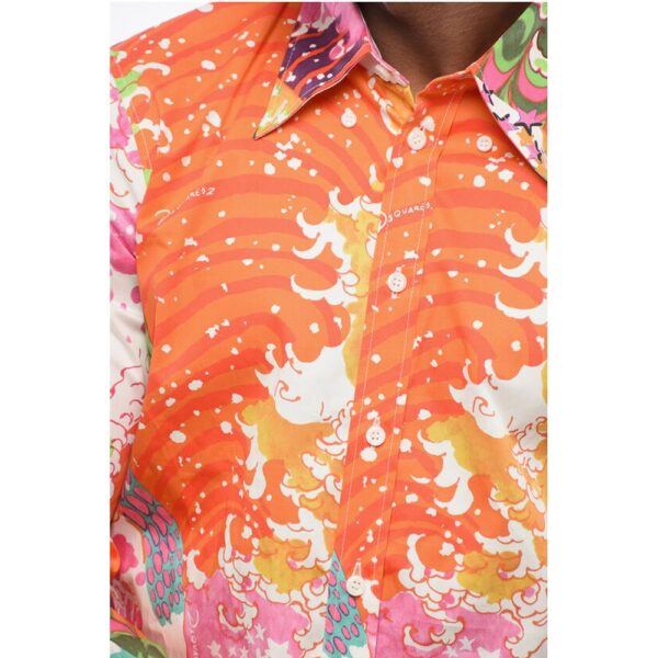 Dsquared² Abstract Patterned Popeline Shirt - Image 3