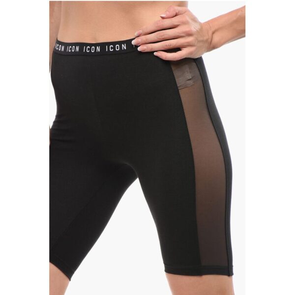 Dsquared² Underwear ICON Biker Leggings with Logoed Elastic Band - Image 3