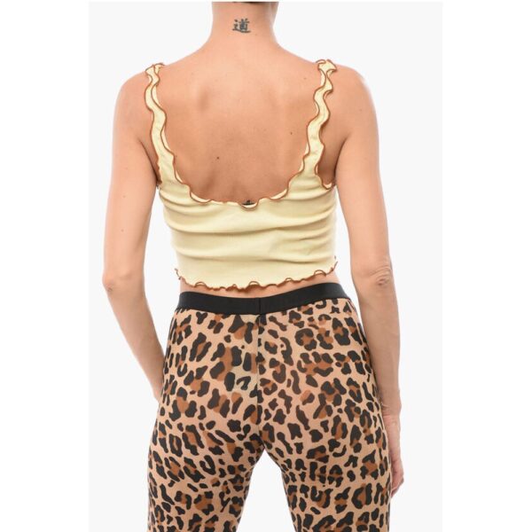 Dsquared² Ribbed Crop Top with Embroidered Logo - Image 2