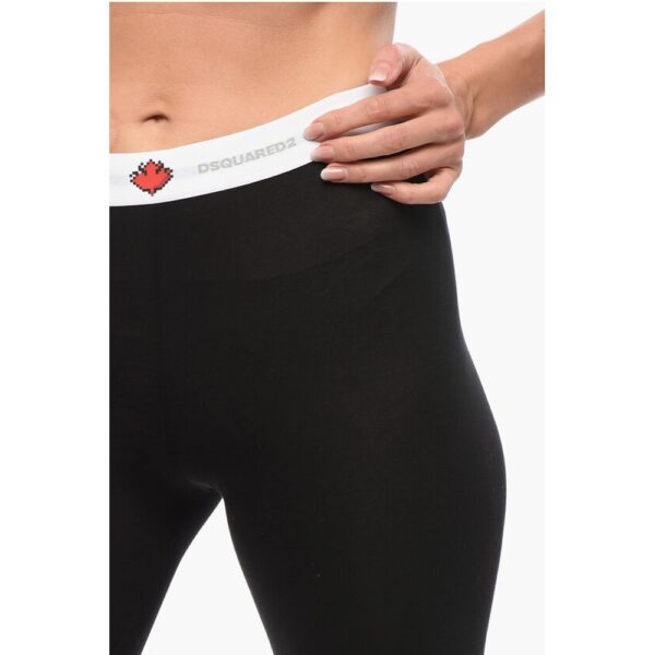 Dsquared² Underwear Biker Leggings with Logoed Waistband - Image 3