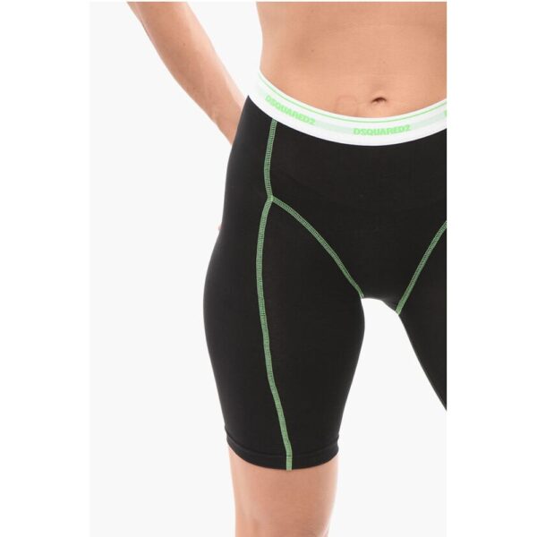 Dsquared² Underwear Biker Leggings with Visible Stitchings - Image 3
