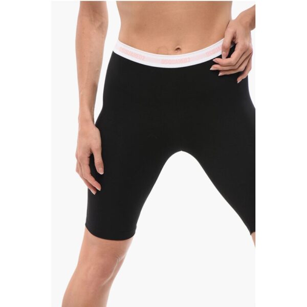 Dsquared² Underwear Biker Leggings with Logoed Waistband - Image 3