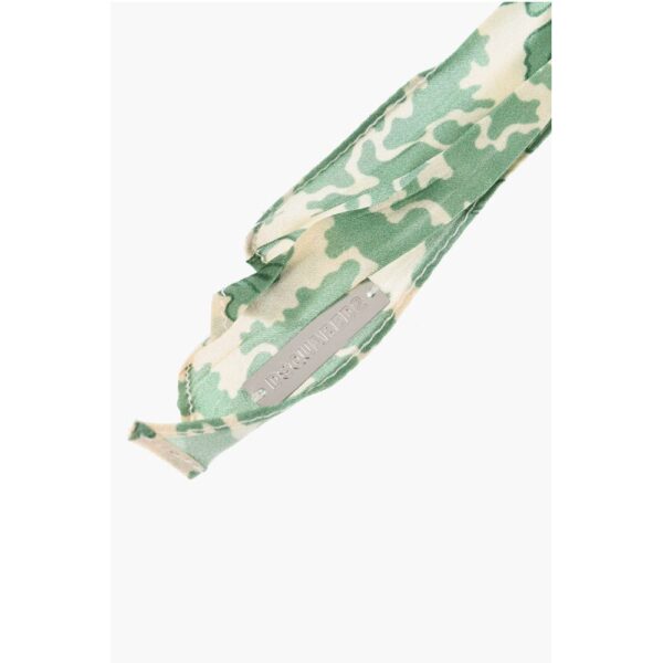 Dsquared² Silk Slim Foulard with Hibiscus Print - Image 2