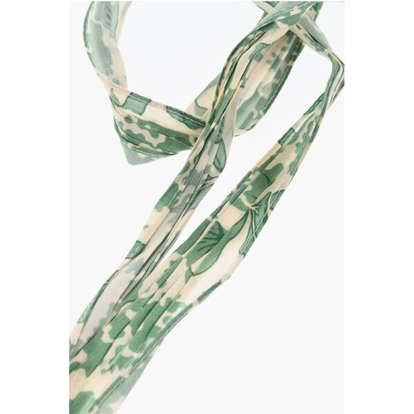 Dsquared² Silk Slim Foulard with Hibiscus Print - Image 3