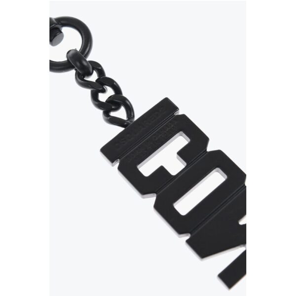 Dsquared² ICON Solid Color Metal Keyring - Image 2
