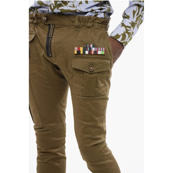Dsquared² Cotton ARMY Cargo Pants with Patches - Image 3