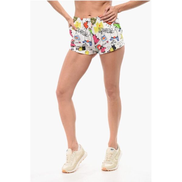 Dsquared² Printed Cotton Pijama Shorts