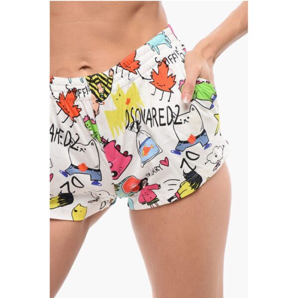 Dsquared² Printed Cotton Pijama Shorts - Image 3