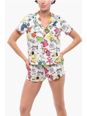 Dsquared² Printed Cotton Pijama Shirt