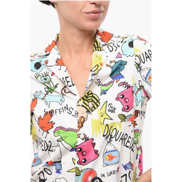 Dsquared² Printed Cotton Pijama Shirt - Image 3