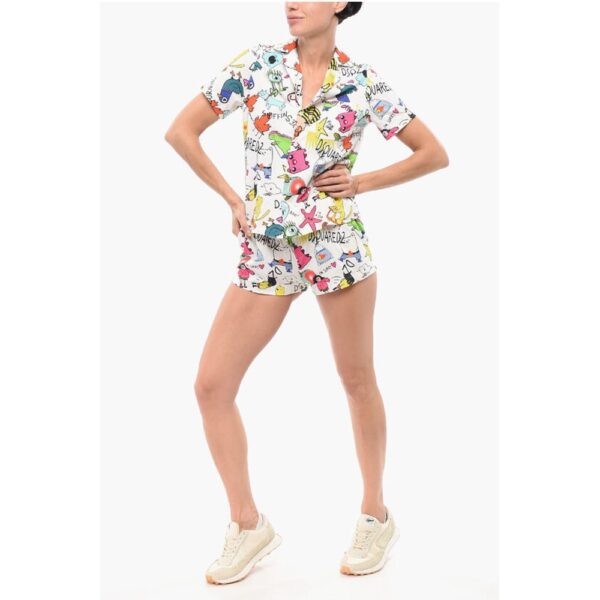 Dsquared² Printed Cotton Pijama Shirt - Image 4