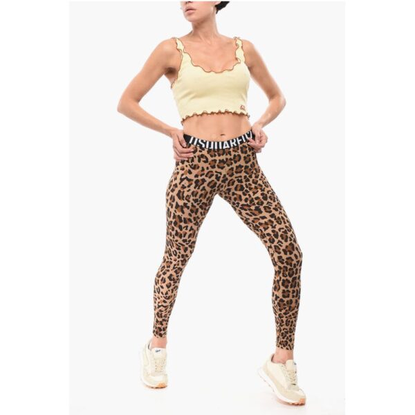 Dsquared² Microfiber Underwear Leggings with Animal Motif - Image 4