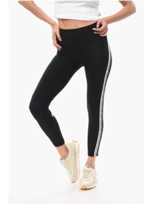 Armani EMPORIO EA7 Stretch Cotton Leggings with Logoed Side Band