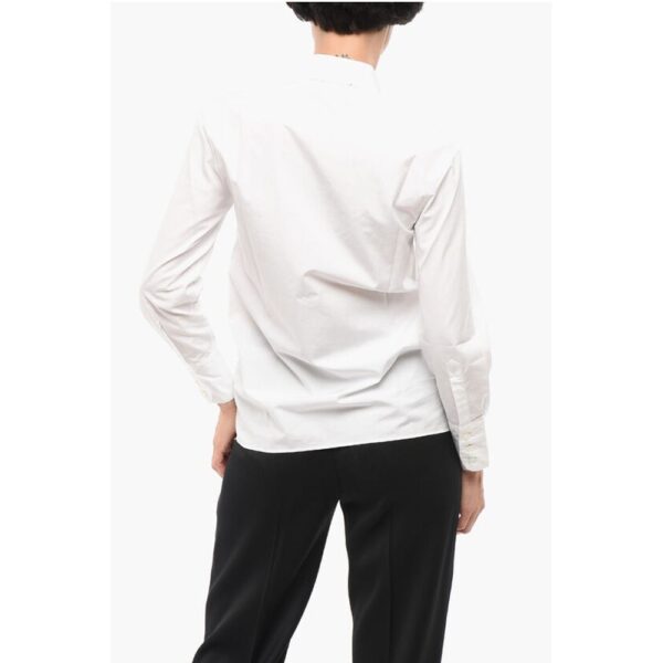 Department 5 Poplin Cotton ENTI Shirt with Bow Neckline - Image 2