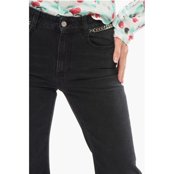 Stella McCartney Stone Washed Bootcut Denims with Chain Details 33cm - Image 3