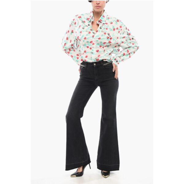Stella McCartney Stone Washed Bootcut Denims with Chain Details 33cm - Image 4