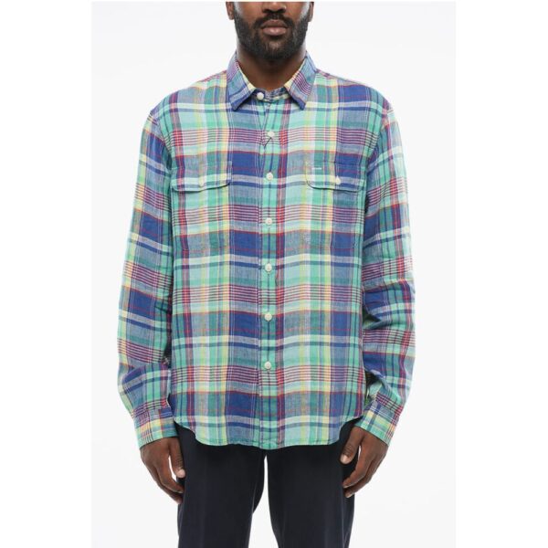 Polo Ralph Lauren Plaid Check Linen Saharan Shirt