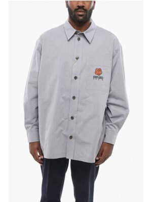 Kenzo Popeline FLOWER CREST Shirt with Breast-pocket