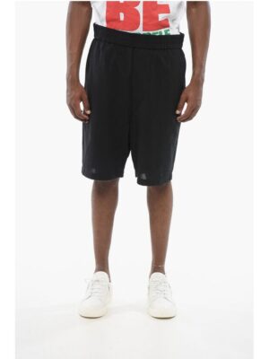 Ami Alexandre Mattiussi Cotton Shorts with Elastic Waistband