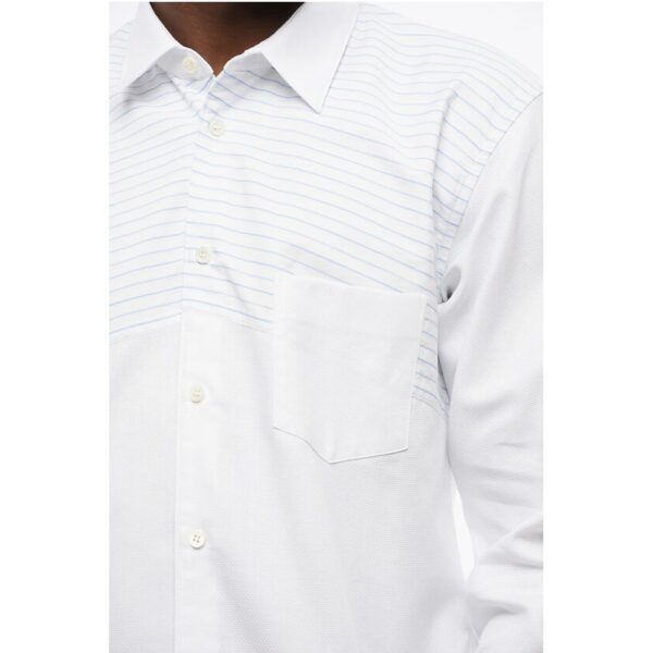 Comme Des Garçons Hairline Detailed Cotton Shirt - Image 3