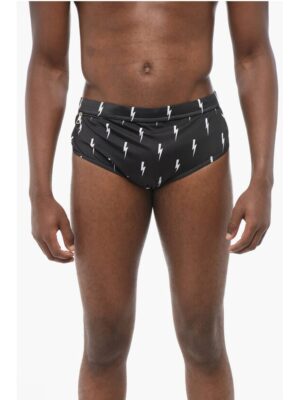 Neil Barrett Printed Swim Briefs with Pocket