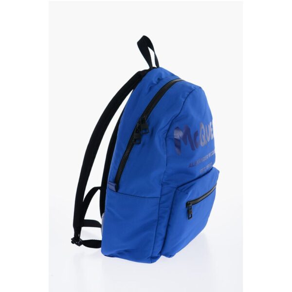 Alexander McQueen METROPOLITAN Backpack with Printed Ton-Sur-Ton Logo - Image 2