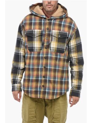 Dsquared² ICON Padded Overshirt with Shearling Lining