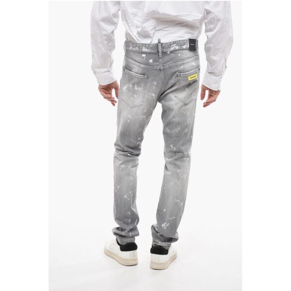 Dsquared² Tapered Fit Cool Guy Denims with Paint Motif - Image 2