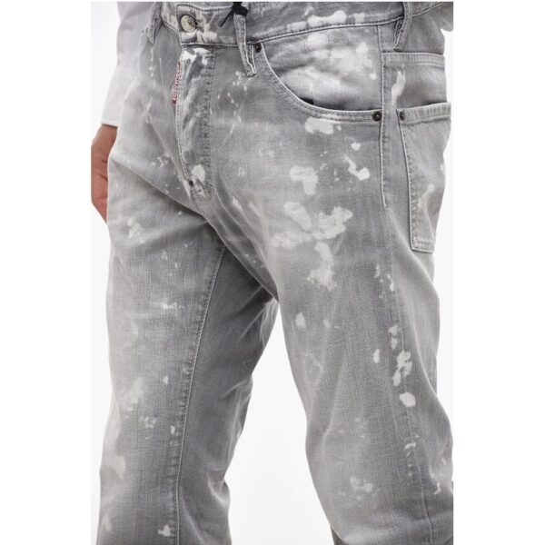 Dsquared² Tapered Fit Cool Guy Denims with Paint Motif - Image 3