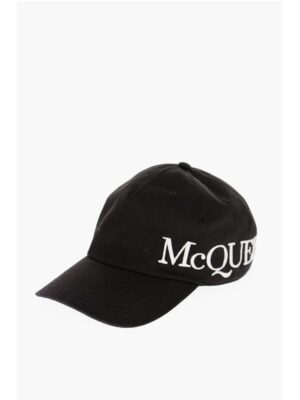 Alexander McQueen Solid Color Cap with Embroidered Logo