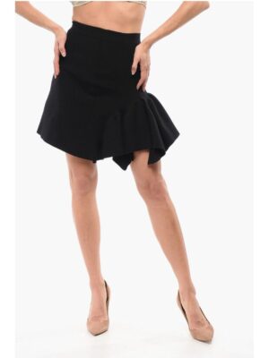 Bottega Veneta Solid Color Draped Skirt
