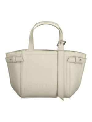 Calvin Klein White Polyester Handbag
