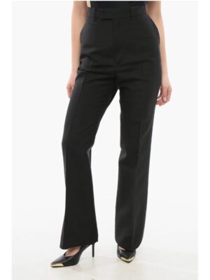 Gucci Silk and Wool Wide-leg Pants