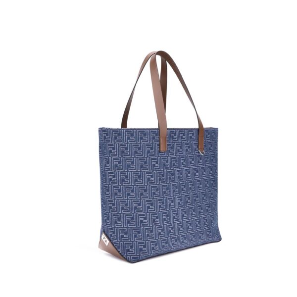 Fendi Embroderied denim Tote Bag - Image 3