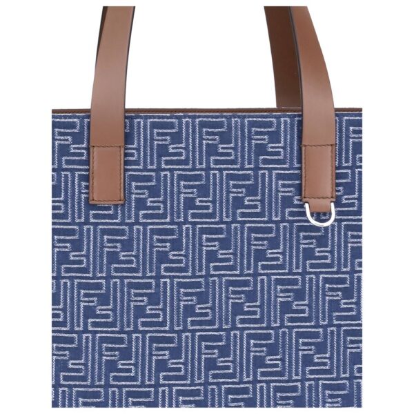 Fendi Embroderied denim Tote Bag - Image 4