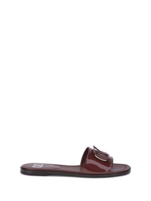 Valentino Garavani Patent leathe VLogo slide Sandals