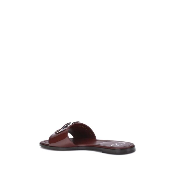 Valentino Garavani Patent leathe VLogo slide Sandals - Image 3