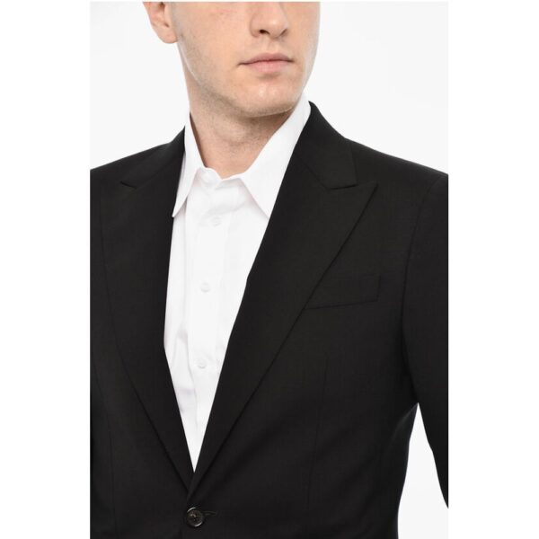 Dsquared² Single Breasted Wool Blazer With Flap Pockets - Image 3