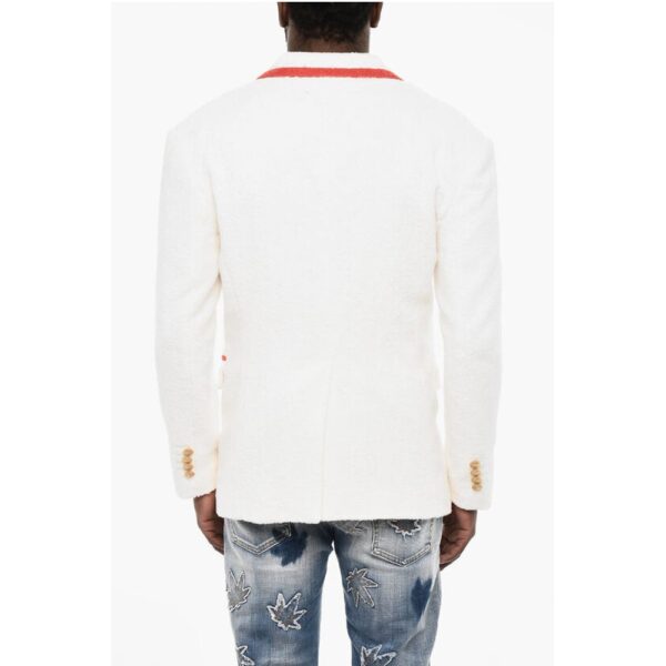 Dsquared² Terry Cotton Double Breasted Blazer with Golden-Buttons - Image 2
