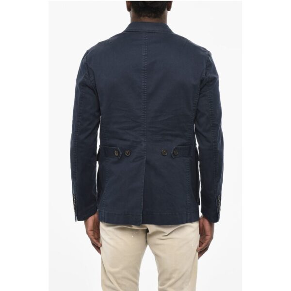 Dsquared² Cotton 4 Buttons Blazer With Logoed Buttons - Image 2