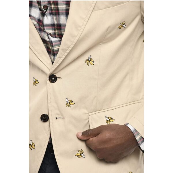Dsquared² Embroidered Cotton Twill 2 Buttons with Flap Pockets - Image 3