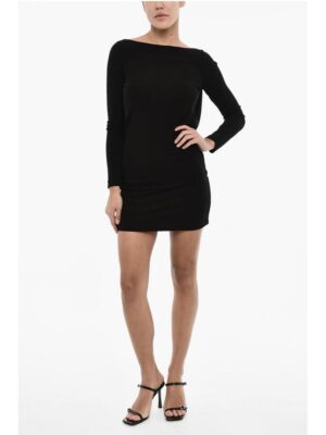 Dsquared² Open Back Solid Color Bodycon Dress
