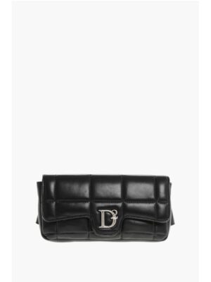 Dsquared² Quilted Leather Pouch with Snap Button