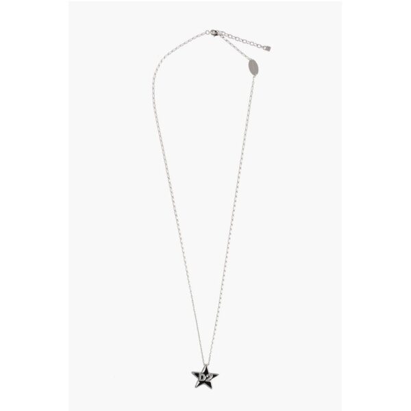 Dsquared² Brass Necklace with Star-Shaped Pendant