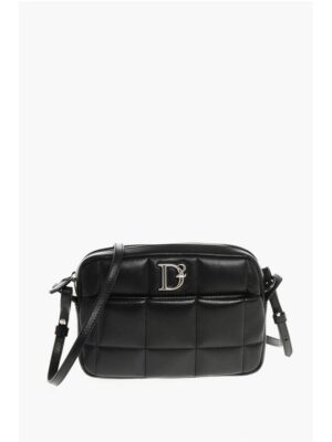 Dsquared² Quilted Leather Crossbody Bag with Zipped Closure