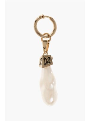 Dsquared² Metal Clip-On Single Earring with Pearl Shaped Pendant