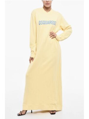 Dsquared² Sweat Maxi Dress with Contrast Logo