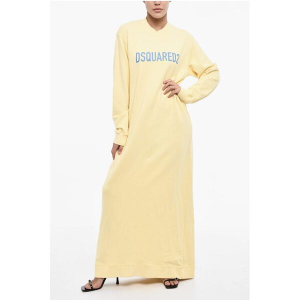 Dsquared² Sweat Maxi Dress with Contrast Logo